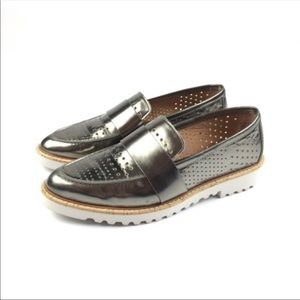Halogen silver loafers
